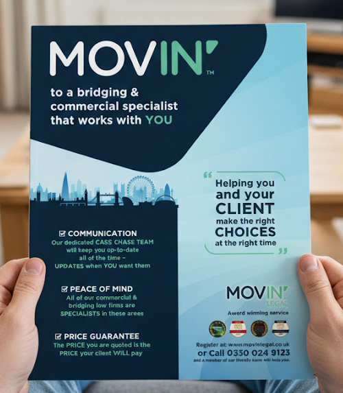 Movin advert in hand